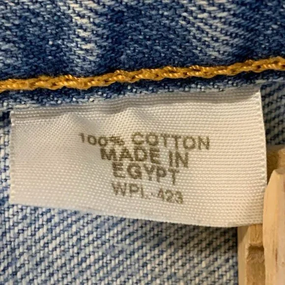 Levi's Men's Classic 501 Cotton Straight Leg Button Fly Distressed Jeans Size 35 - Picture 8 of 15